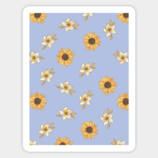 Sunflower Floral Pattern Sticker